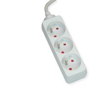 VALUE Prise multiple, 3x UTE sans interrupteur, blanche, 3m