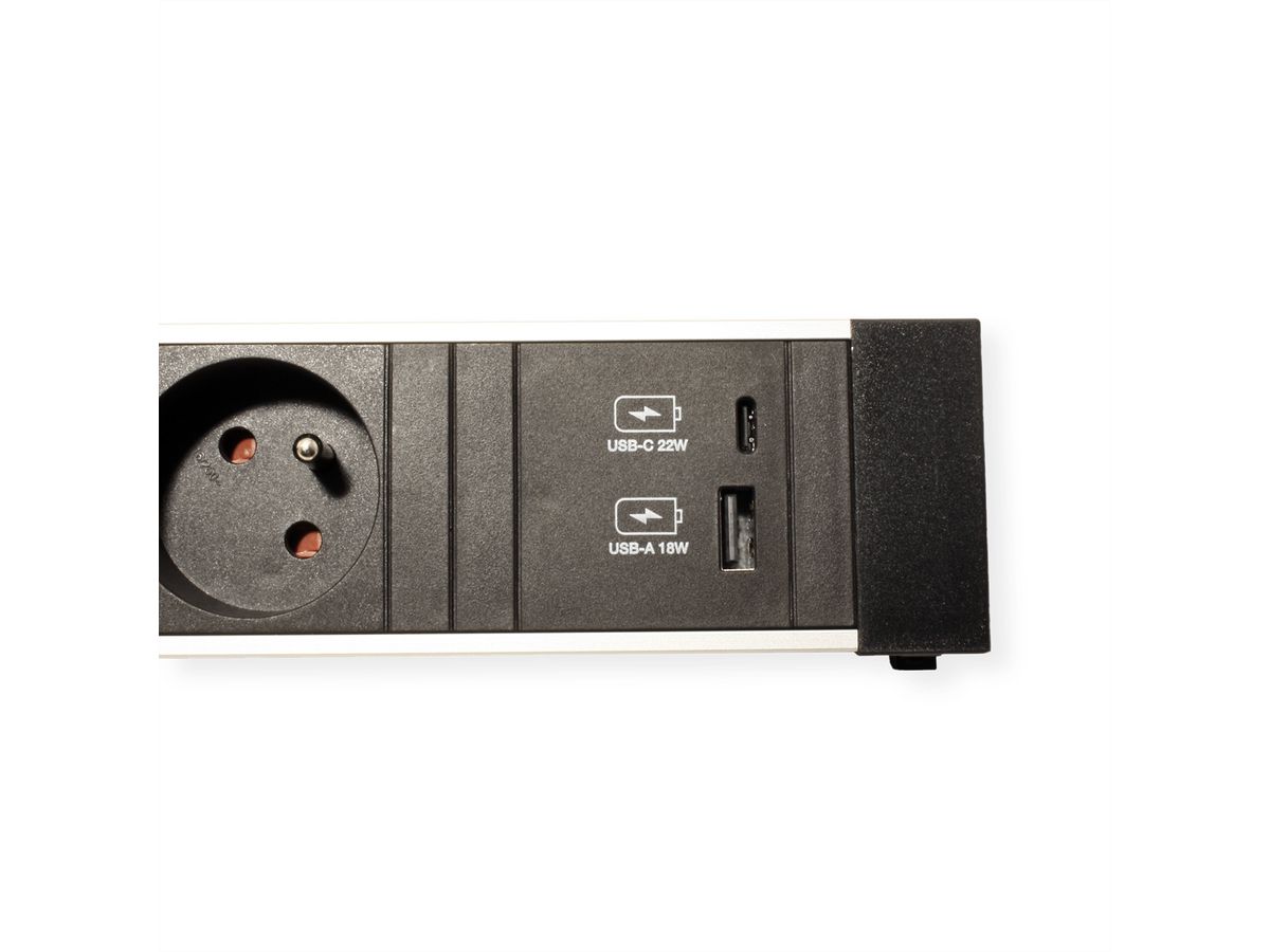 BACHMANN POWER FRAME M 3xUTE 1xUSB A&C 22W 0,2m GST18
