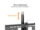 VALUE Support mural TV, distance murale de 47 mm, inclinable, <203,2cm/80", <75kg