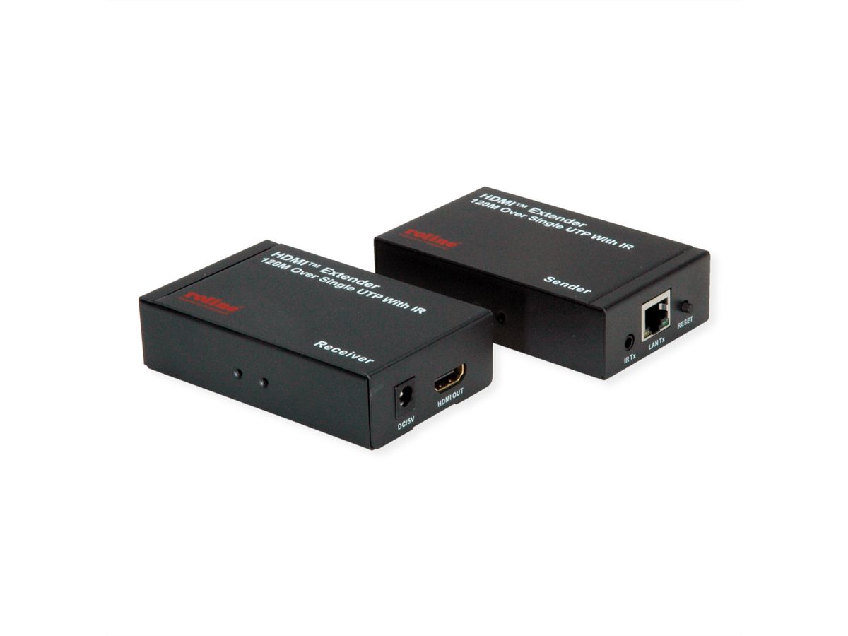 ROLINE Prolongateur HDMI via IP, 1080P, 120m, avec IR