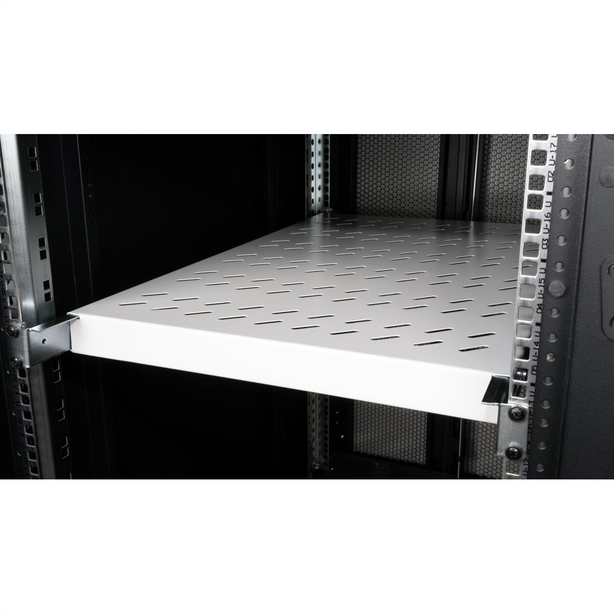 ROLINE 19" Etagère 1U, réglable 770P 50 kg gris