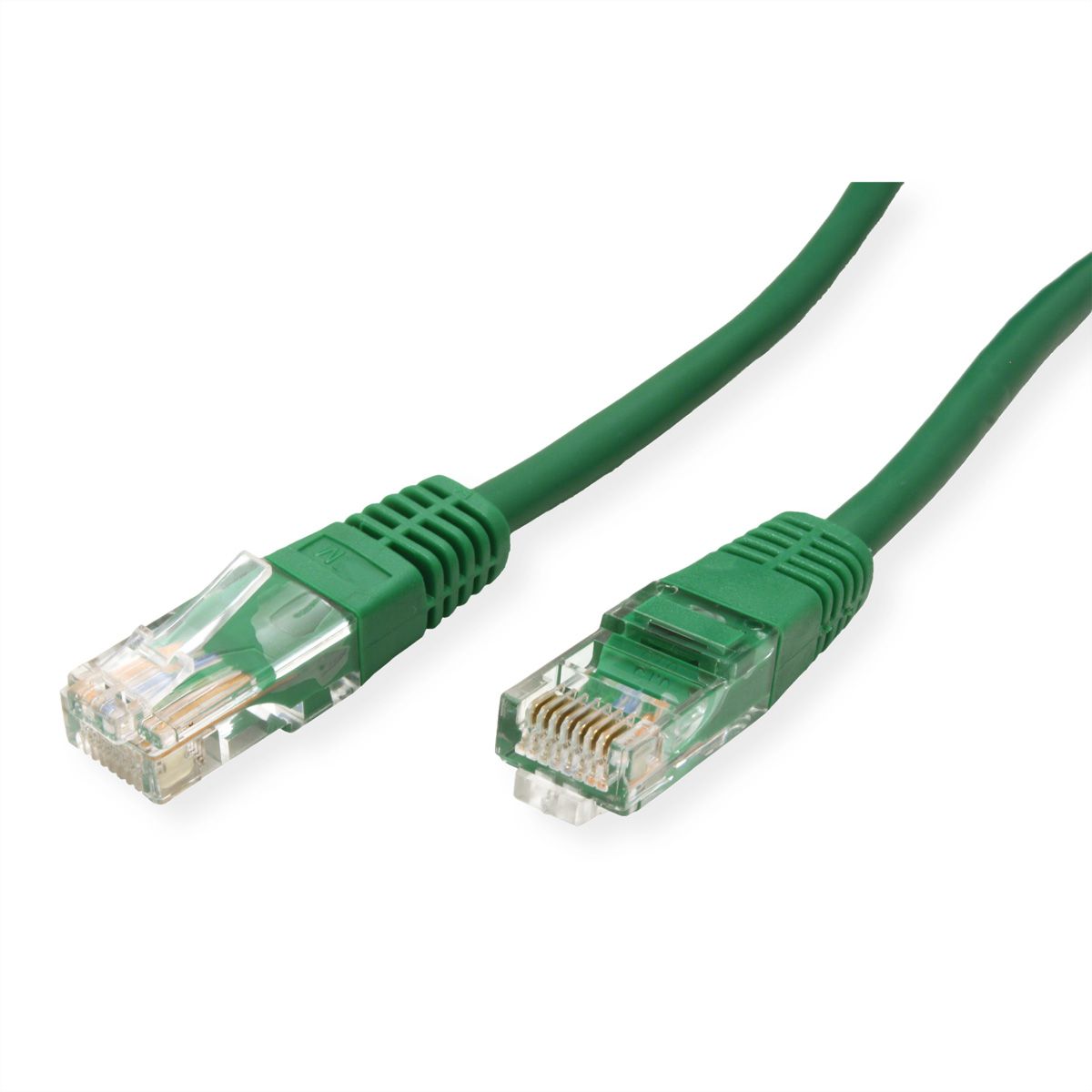 Cordon ROLINE Cat.5e (Classe D) UTP confectionné, PoE, vert, 0,5 m