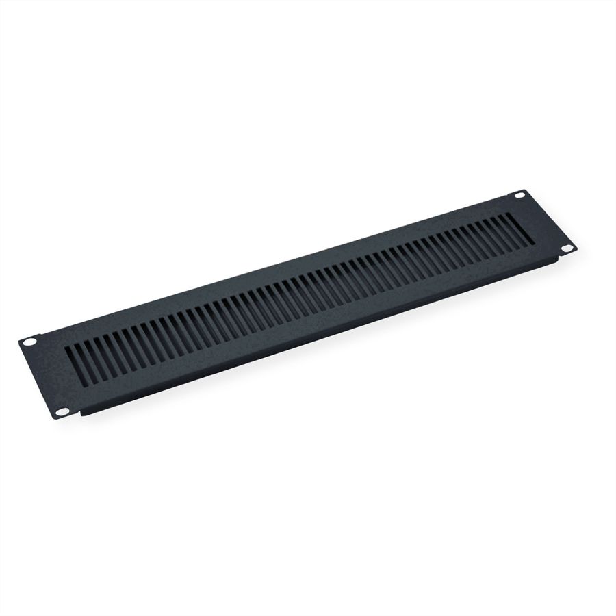 VALUE Panneau avant de ventilation 19", 2 U, noir