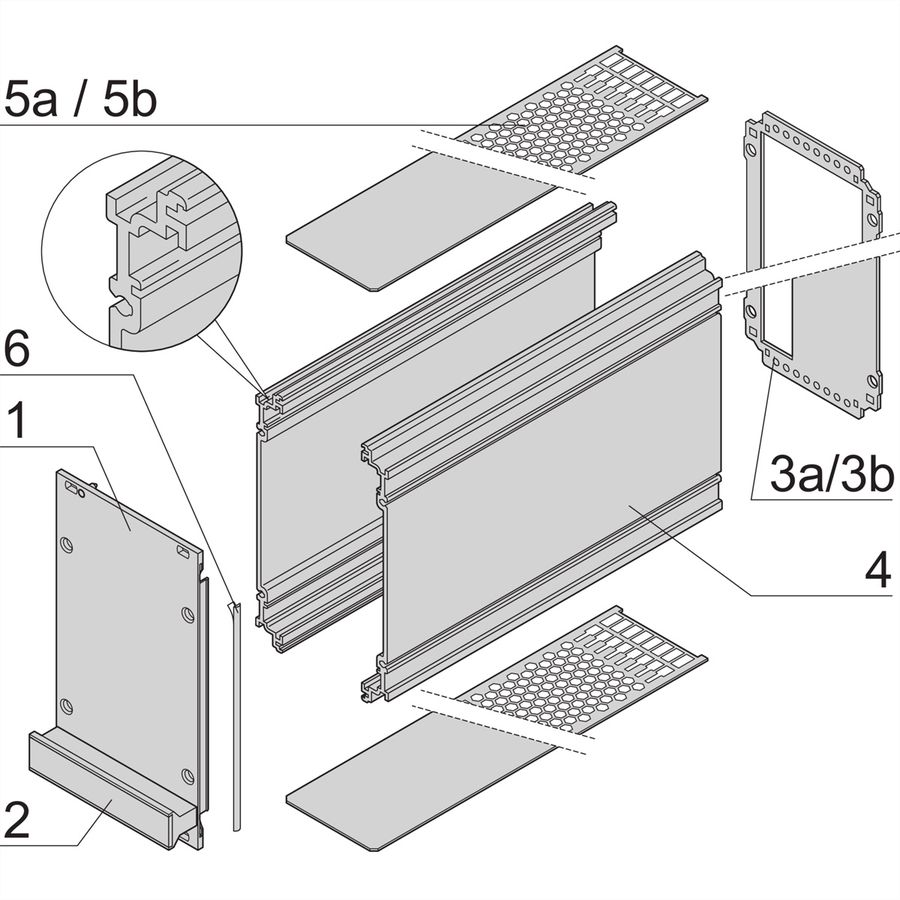 Kit PRO d'unités enfichables SCHROFF, blindé, perforé, 1 connecteur, 3 U, 10 HP, 227 mm