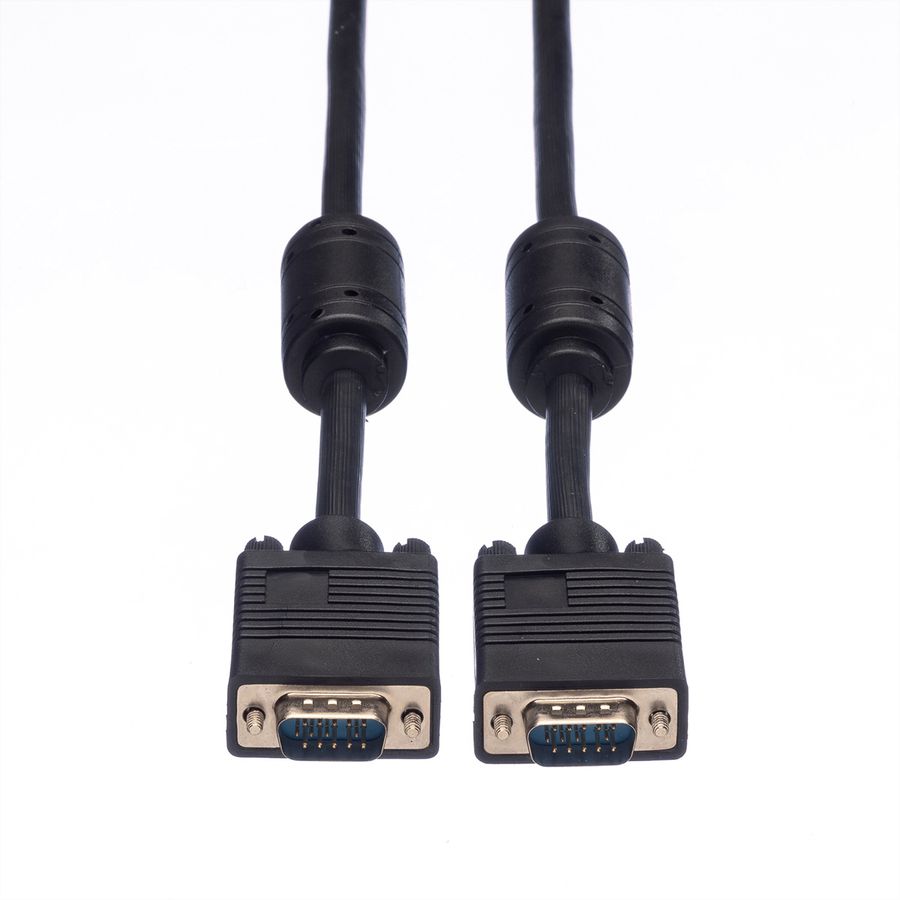 ROLINE SVGA HD15 M/HD15 M avec noyaux de ferrite, 2 m