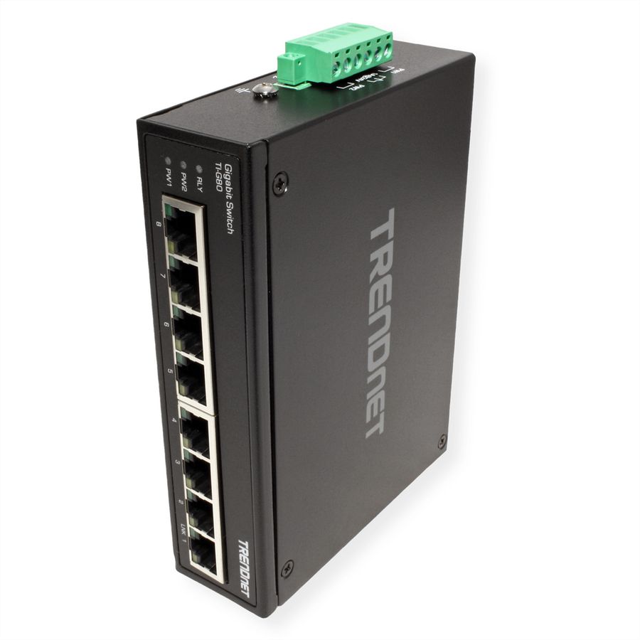 TRENDnet TI-G80 Switch Rail DIN Gigabit industriel renforcé à 8 ports