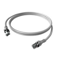 Cordon EasyLan DualBoot PushPull IP20, Cat.6A (Classe EA), S/FTP, gris, 0,5 m