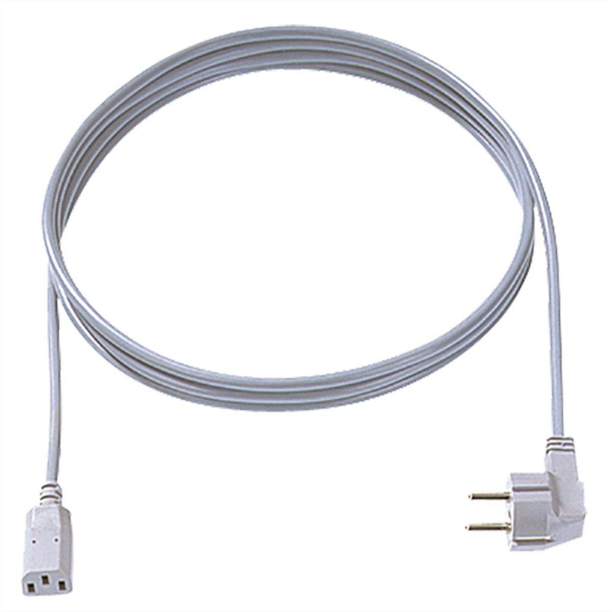 BACHMANN Câble H05VV-F 3G 1,5 mm², CEE7/7 / C13, gris, 0,5 m