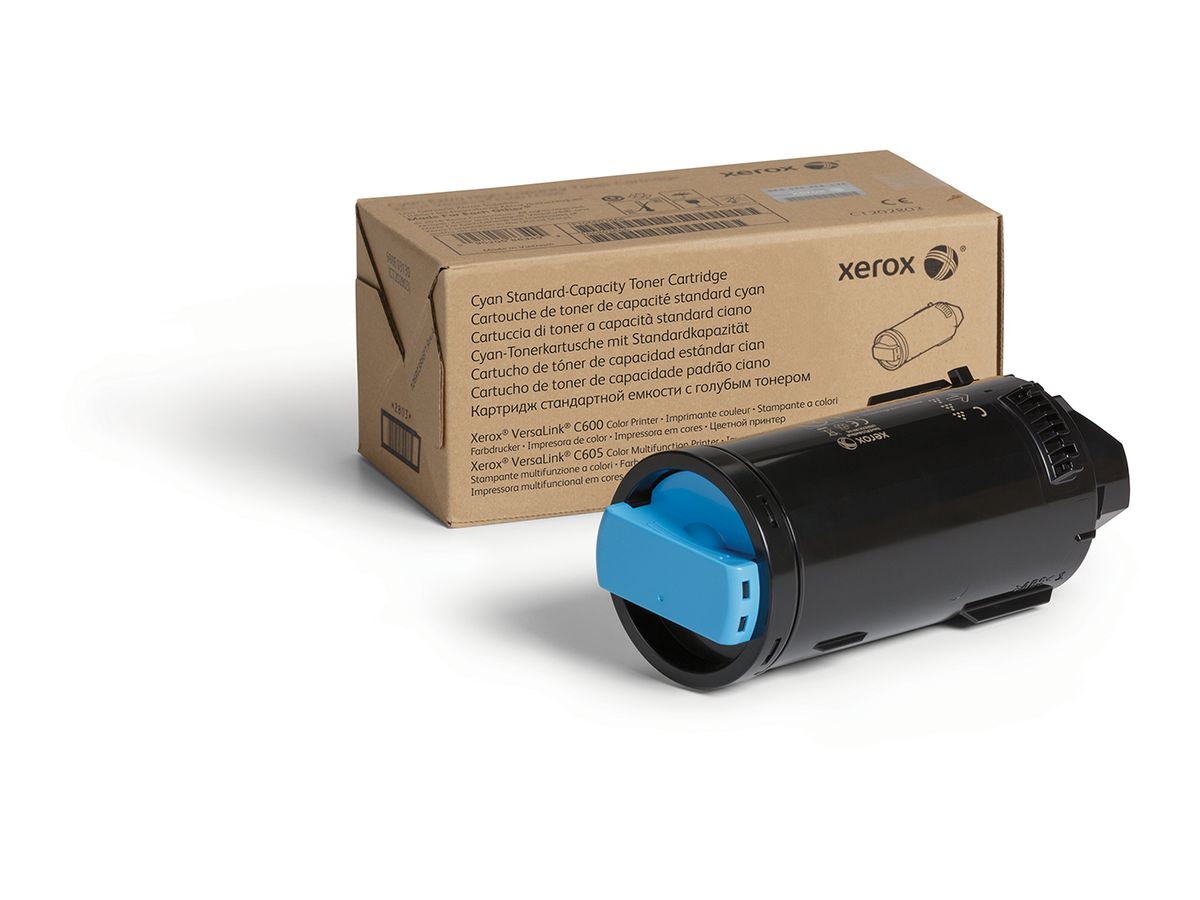 Xerox Cartouche de toner Cyan de Capacité standard Imprimante couleur ® VersaLink® C600​/​multifonctions ® VersaLink® C605 (6000 pages) - 106R03896