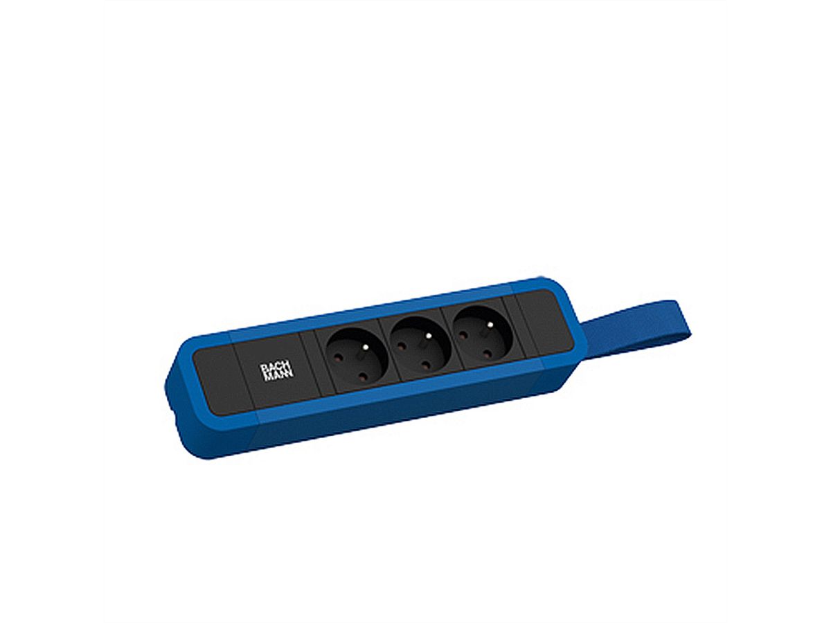BACHMANN PRIMO 2 3xUTE avec boucle 2,0m CEE7/7 RAL5010
