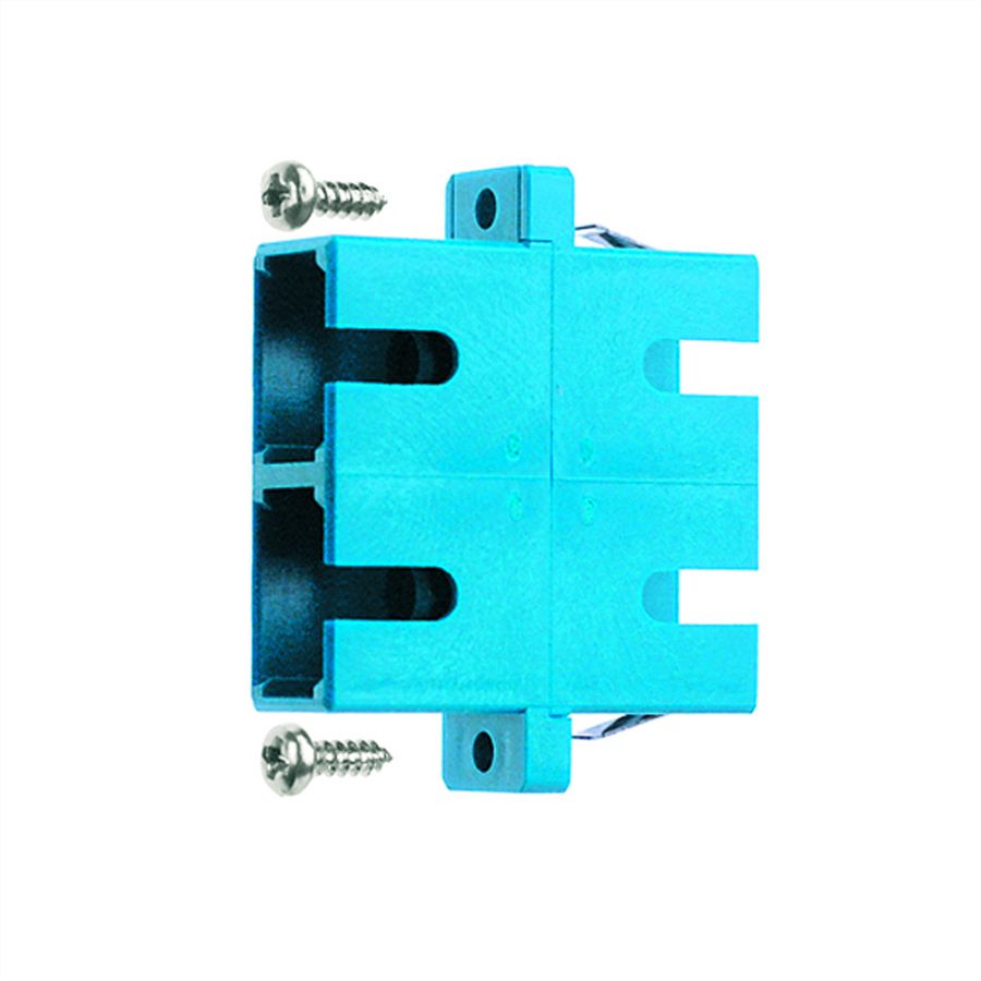 TELEGÄRTNER  Coupleur SC Duplex, Multimode, Manchon en céramique, boîtier en plastique, turquoise