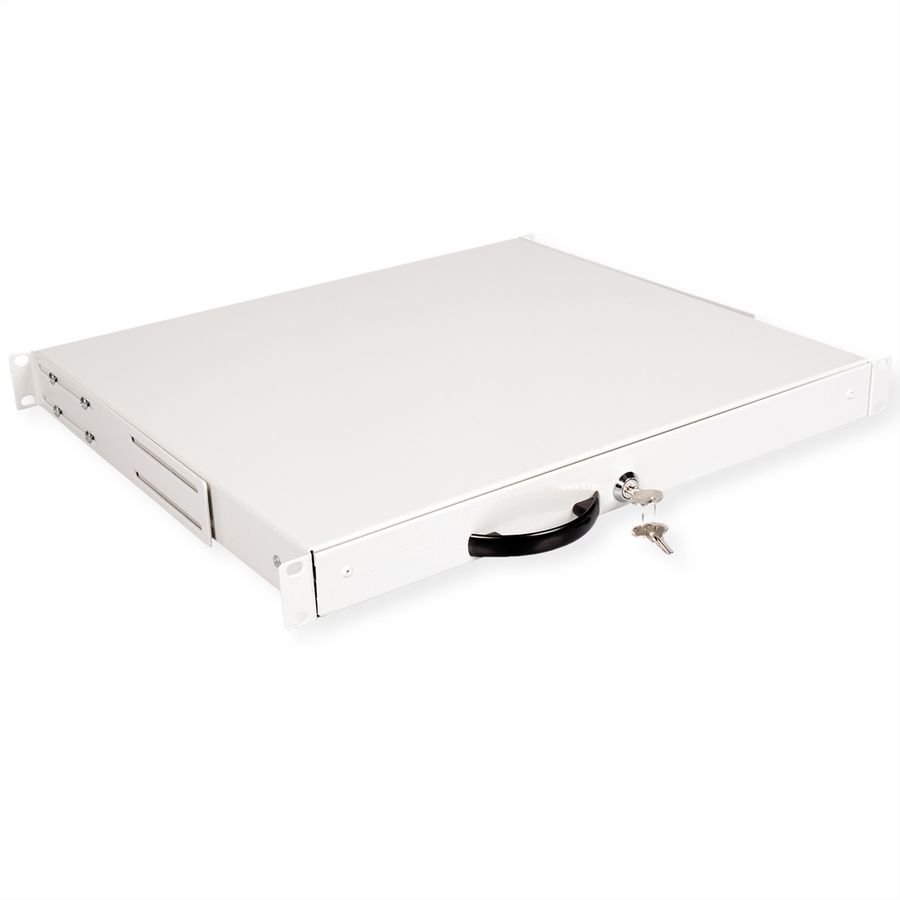 ROLINE 19" Tiroir pour clavier 1U, 400P fermable gris