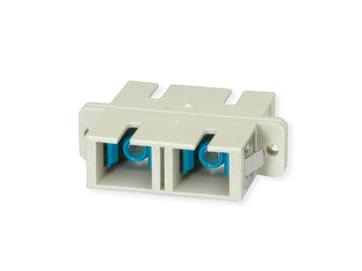 TELEGÄRTNER  Coupleur SC Duplex, Multimode, Manchon en céramique, boîtier en plastique, beige