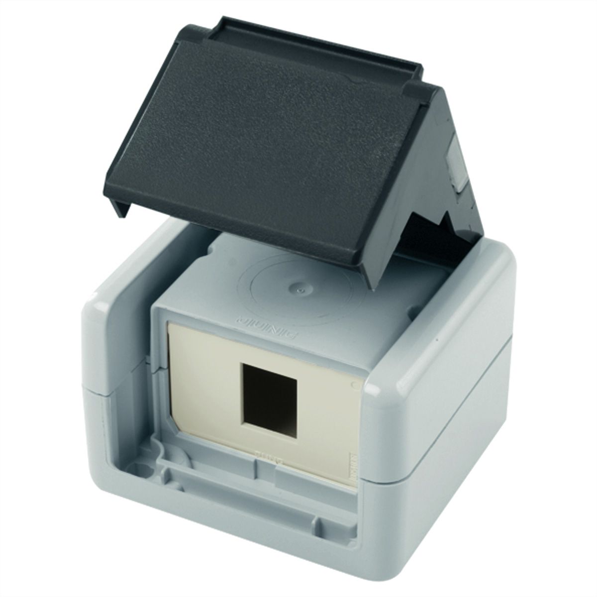 TELEGÄRTNER Boîtier IP44, avec fixation pour 1 module AMJ