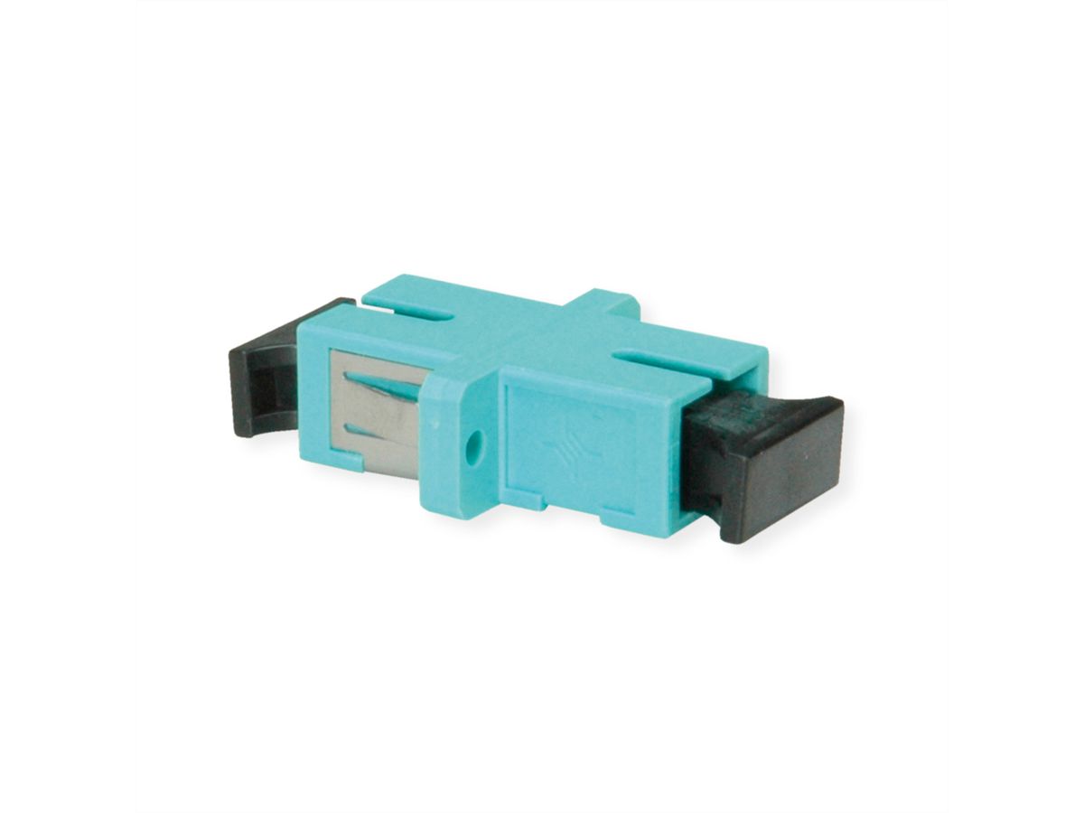 TELEGÄRTNER  Coupleur SC Duplex, Multimode, Manchon en céramique, boîtier en plastique, turquoise