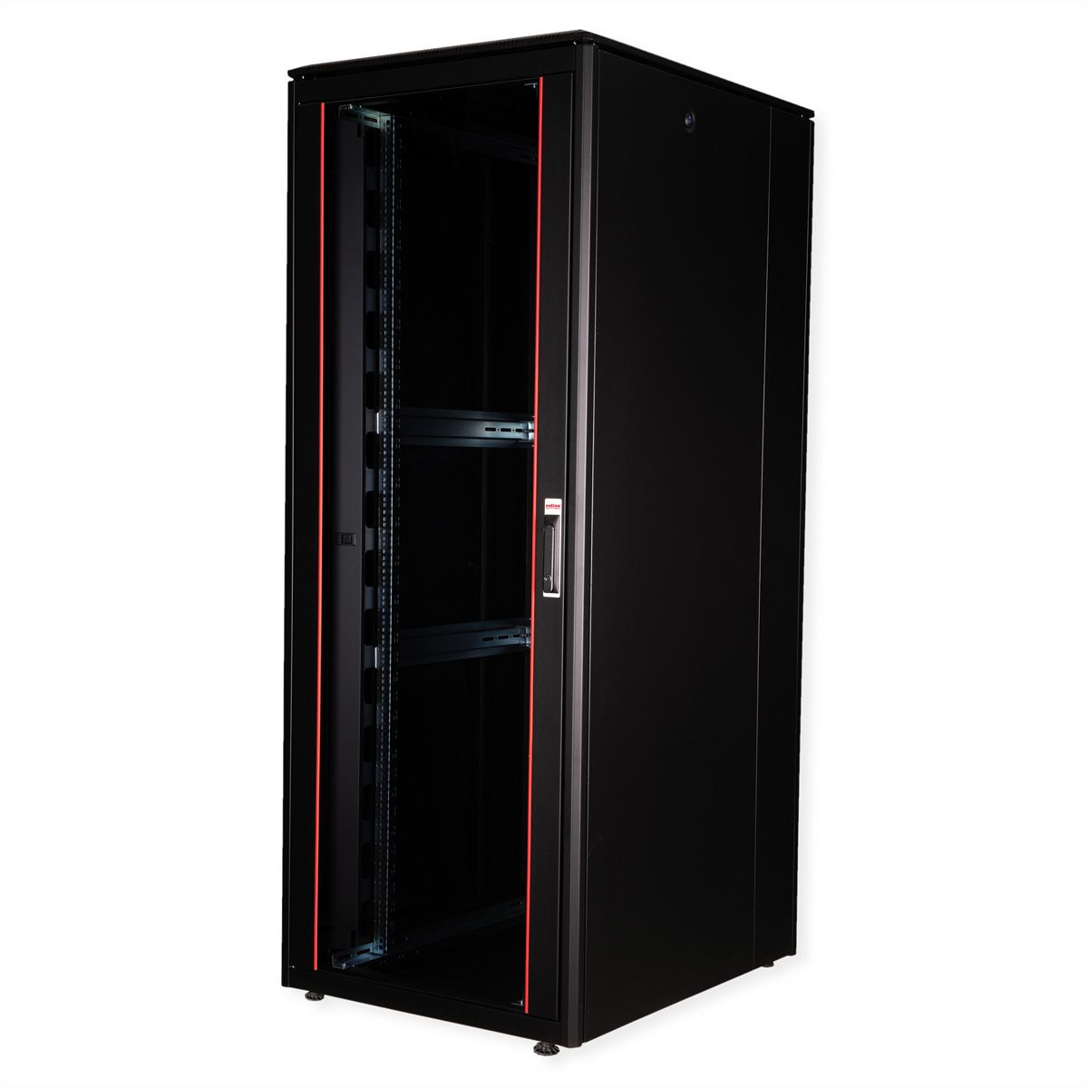 ROLINE 19" Baie réseau Pro 42U, 800x1000 LxP Porte verre noir