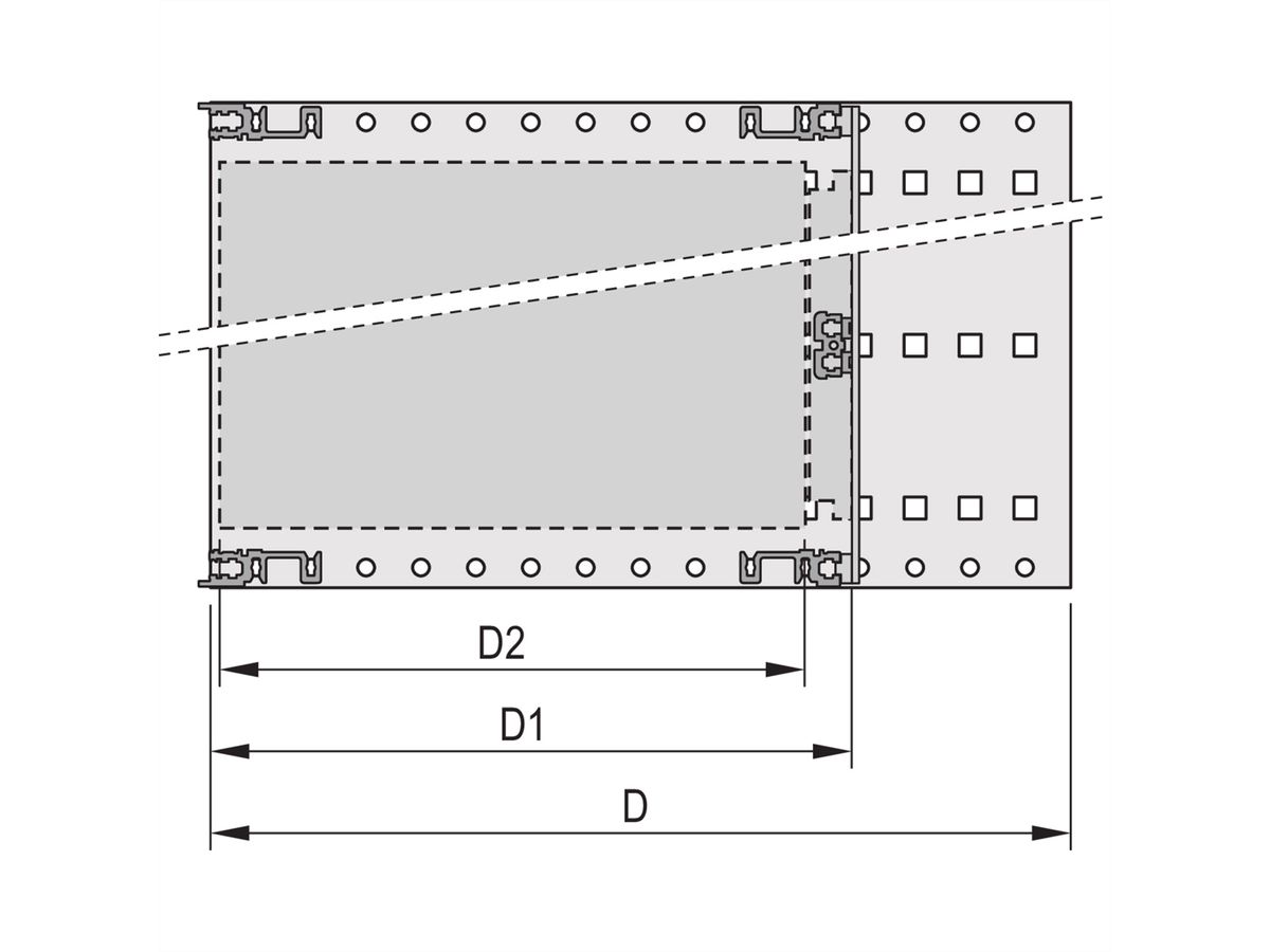 SCHROFF EuropacPRO 19" Kit de bacs à cartes pour cartes-mères, lourd, blindage rétrofit, avec poignée avant, 6 U, 175 mm