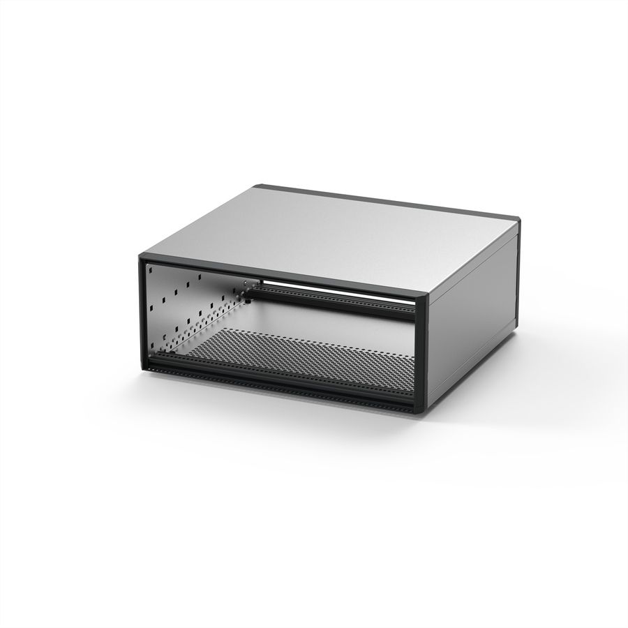 SCHROFF RatiopacPRO, coffret de bureau, blindage rétractable, garniture avant, 3 U, 63 HP, 255 mm