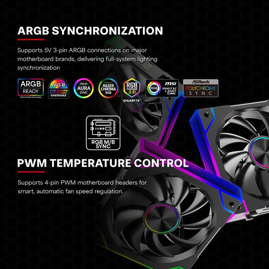 Xilence XPF120.ARGB 120mm PWM Ventilateur de boîtier, ARGB LED
