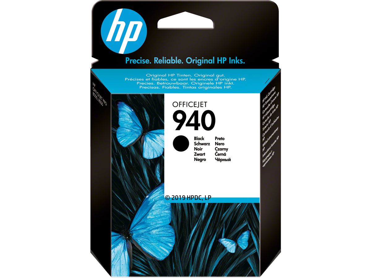 HP 940 Black Original Ink Cartridge cartouche d'encre 1 pièce(s) Rendement standard Noir