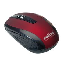 ROLINE Souris optique USB sans fil, rouge/noir