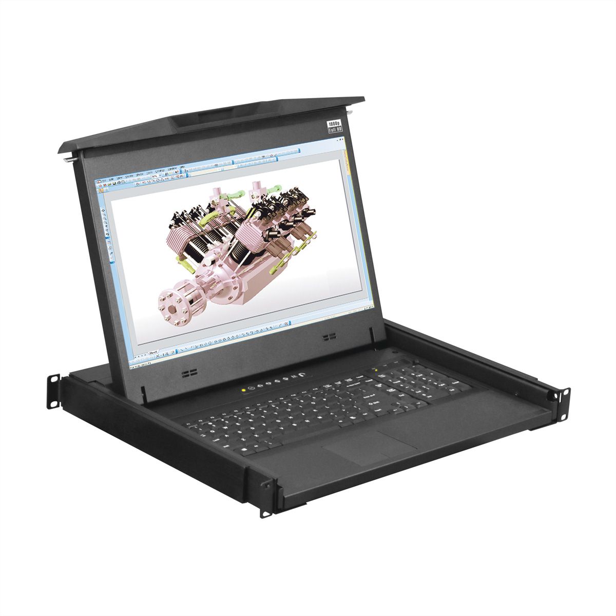 SCHROFF Console, tiroir 1U SHORT ALLEMAND