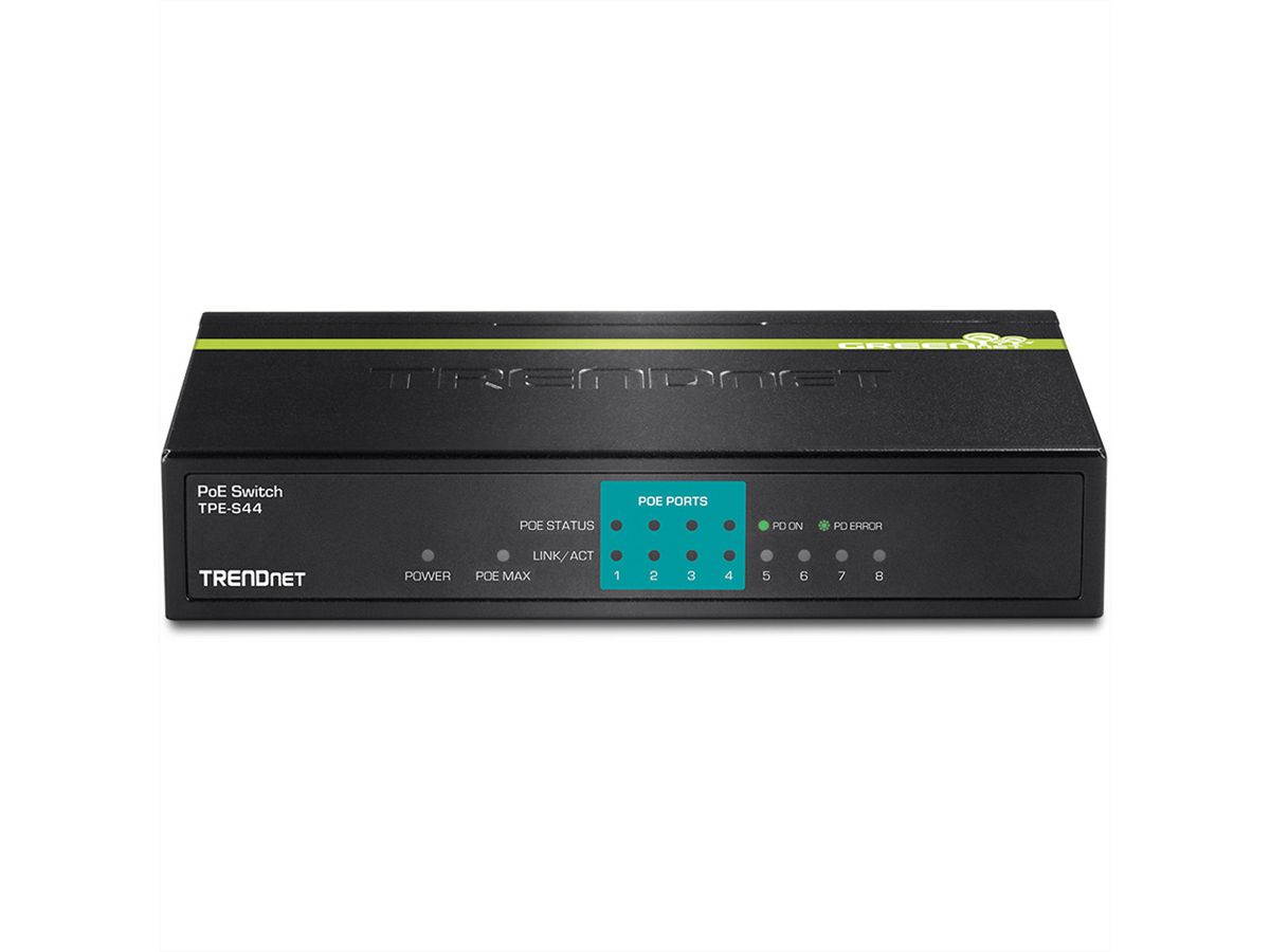 TRENDnet TPE-S44 Switch PoE 10/100 Mb/s à 8 ports , 4 ports PoE 10/100 Mb/s, 4 ports 10/100 Mb/s