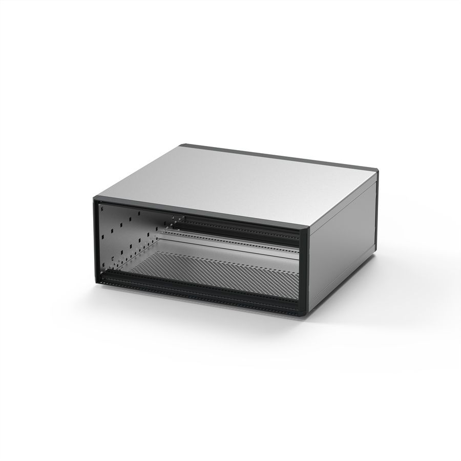 SCHROFF RatiopacPRO, coffret complet, ordinateur de bureau, écran rétrofitable, garniture frontale, 6 U, 84 HP, 375 mm