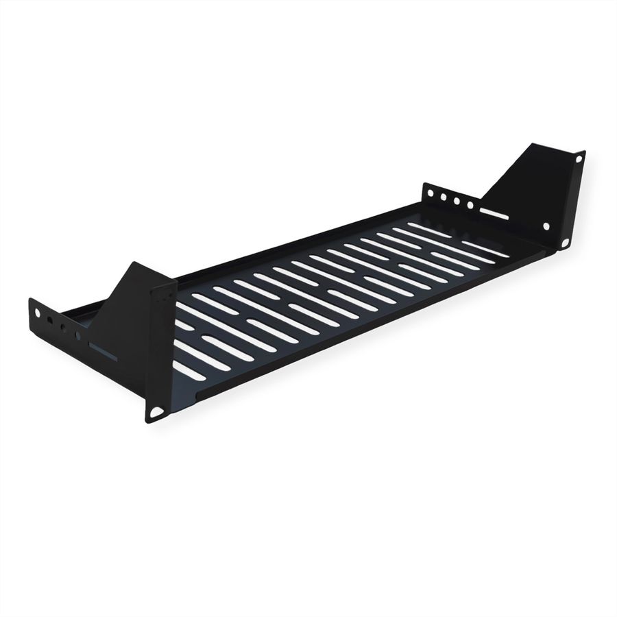 VALUE Etagère 19", 485 x 150 mm, 2 U, max. 15 kg, forme en U, noir