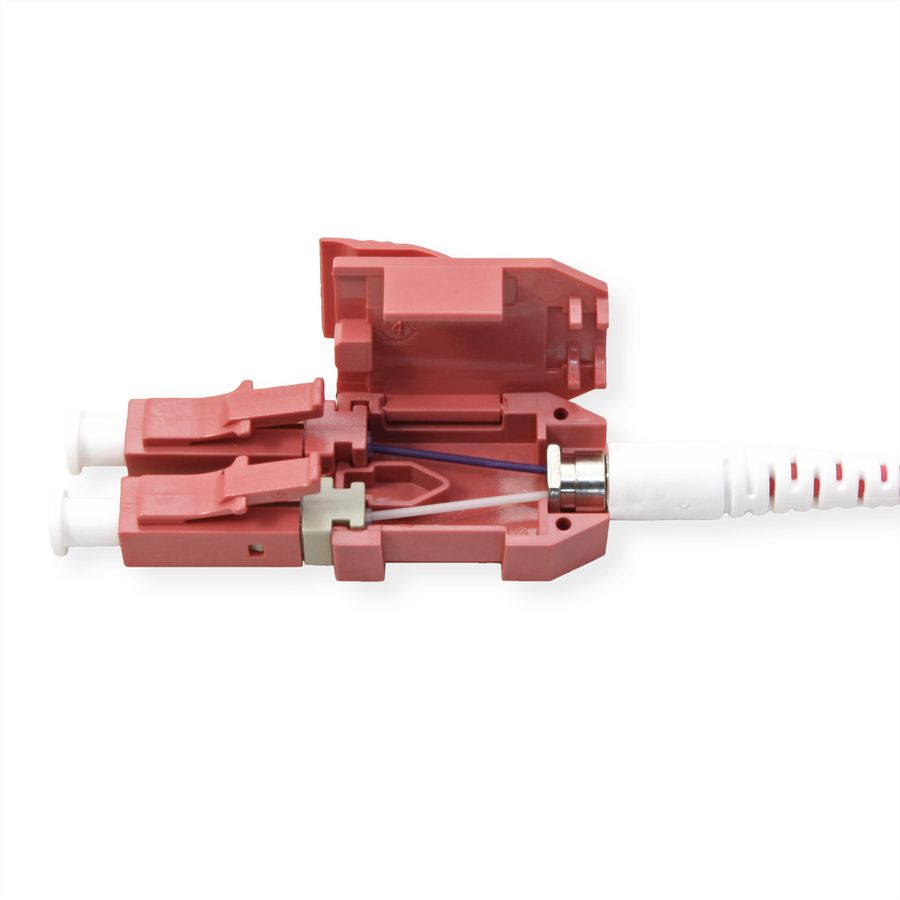 ROLINE Cordon FO 50/125µm OM4, LC/LC, LSOH, UNIBOOT, violet, 15 m