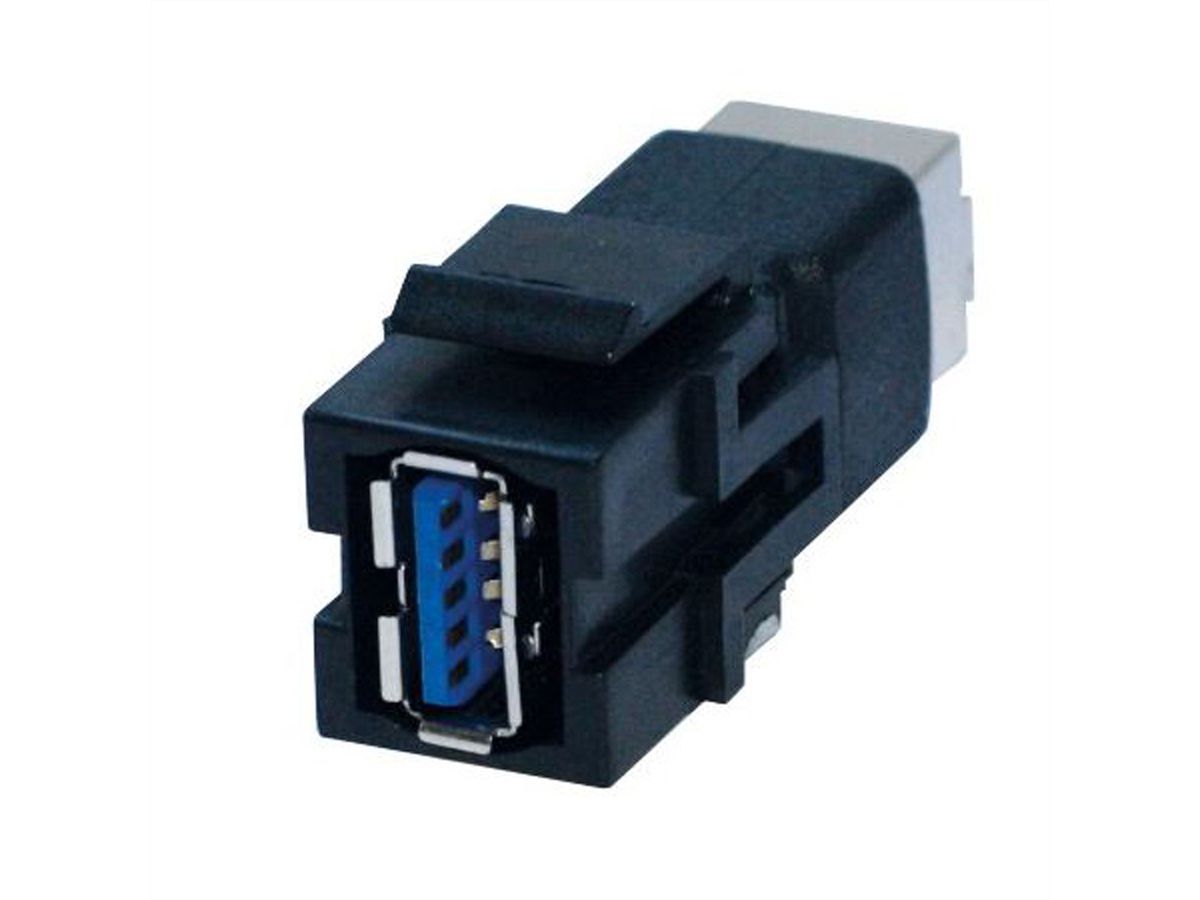 BACHMANN Keystone USB 3.0 Coupleur A/B femelle-femelle noir