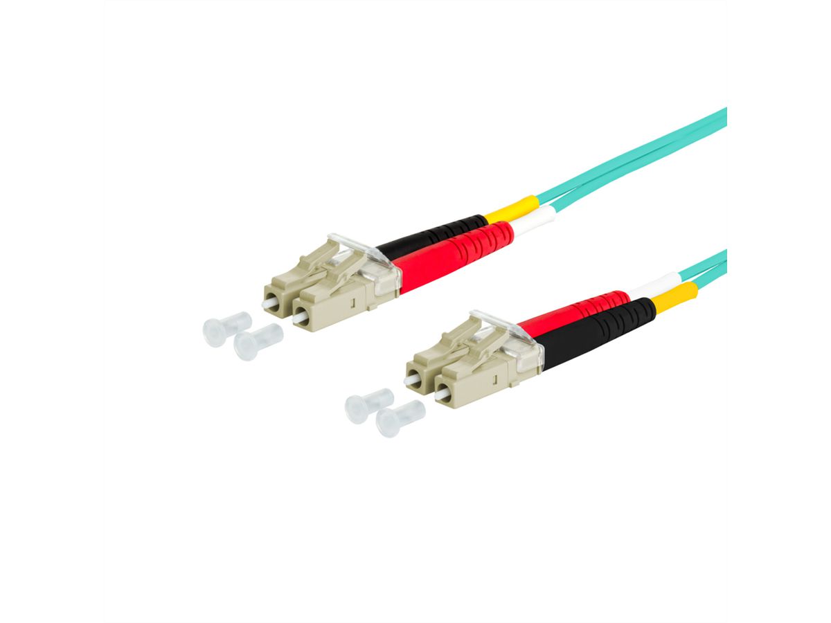 METZ CONNECT OpDAT cordon de brassage, LC-D/LC-D OM3, 2,5 m
