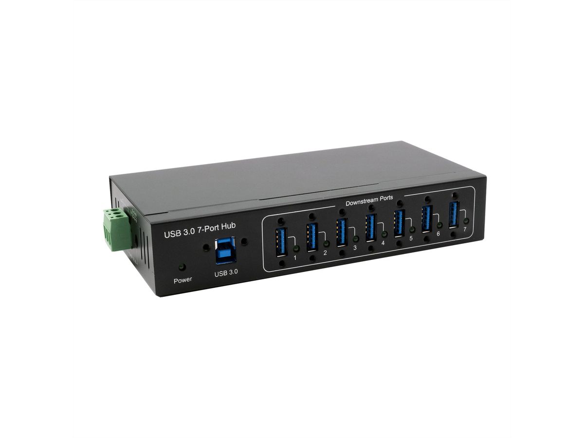 EXSYS EX-11227HMVS HUB métal 7 ports USB 3.2 Gen 1 VIA VL811+ Chipset