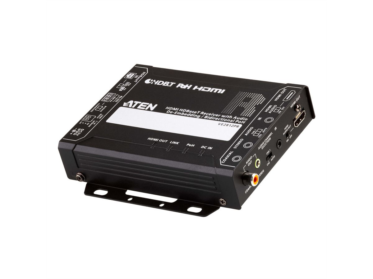 ATEN VE2812PR Récepteur HDMI HDBaseT avec extraction audio / PoH bidirectionnel (4K@100m)