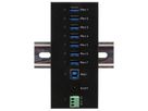 EXSYS EX-11247HMS HUB 7 ports USB 3.2 Gen 1 Din-Rail Kit et mur VIA VL813 Chipset