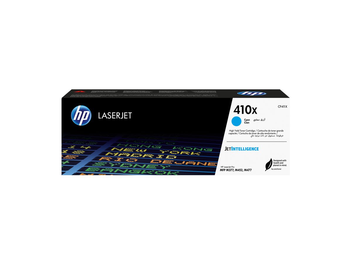 HP 410X toner LaserJet cyan grande capacité authentique