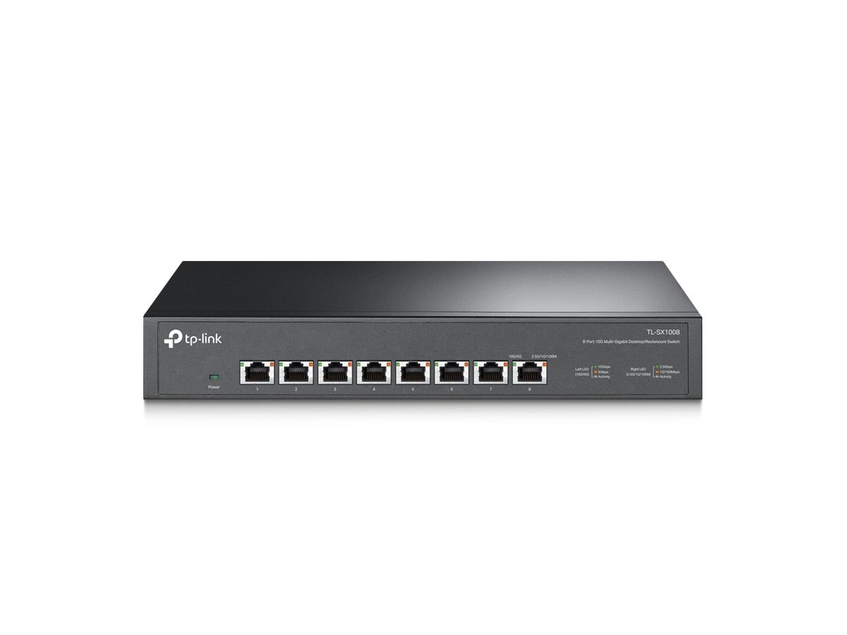 TP-Link TL-SX1008 commutateur réseau Non-géré 10G Ethernet (100/1000/10000) 1U Noir