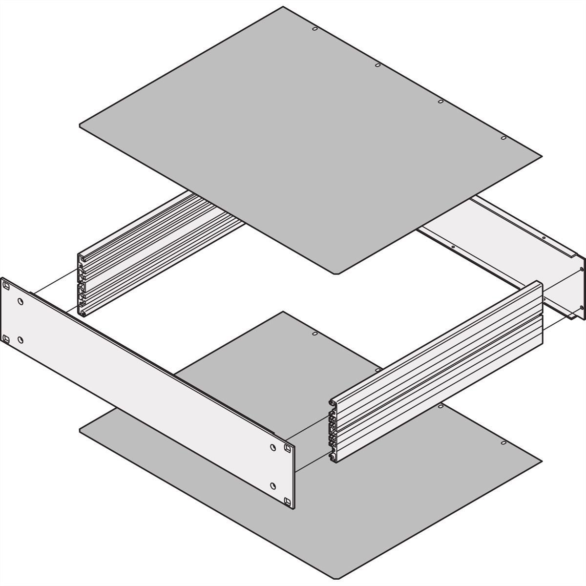 Plaque de recouvrement MultipacPRO SCHROFF, lisse, profondeur 220 mm