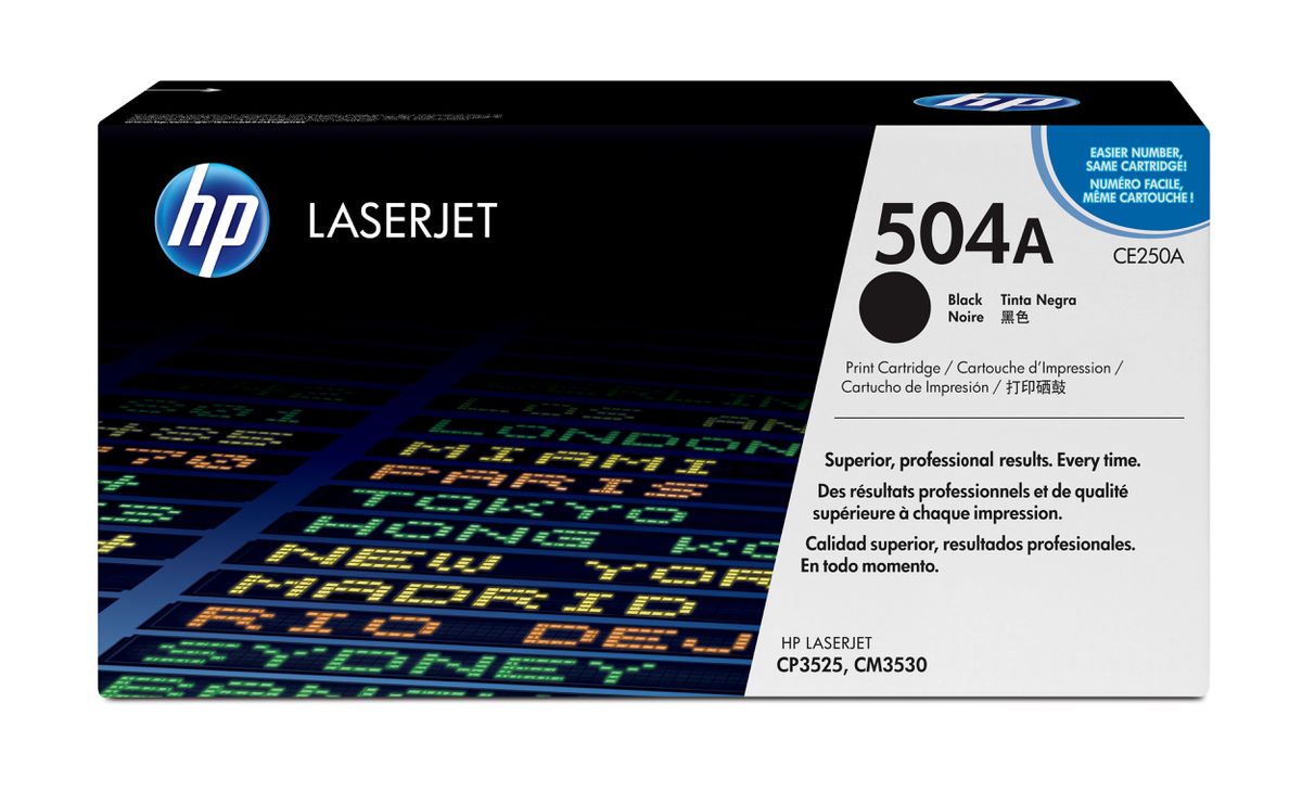 HP 504A toner LaserJet noir authentique