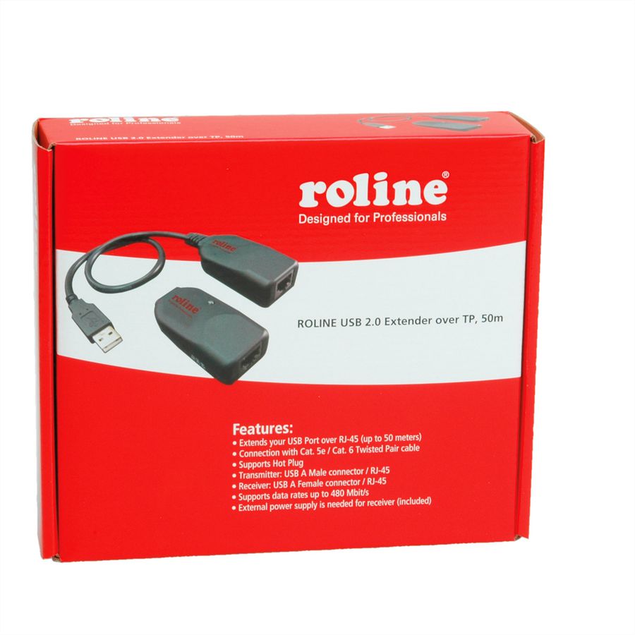 ROLINE Rallonge USB 2.0 à partir de RJ45, max. 50m