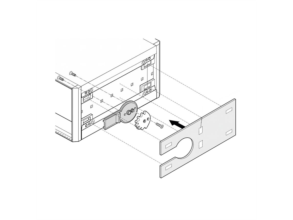 SCHROFF RatiopacPro Kit d'assemblage poignée basculante, 3 U, 42 CV, 495 mm