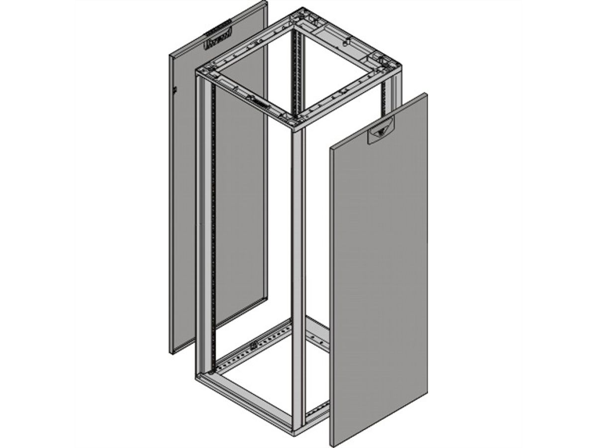 Panneau latéral SCHROFF Novastar pour usage intensif, RAL 7021, 16 U 600D