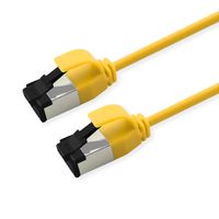 ROLINE Cordon Cat.8 (Classe I) U/FTP, Slim, fils tressés, LSOH, jaune, 0,3 m