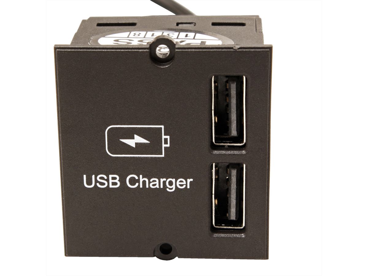 BACHMANN Module Custom USB Double-chargeur, noir, 0,2 m