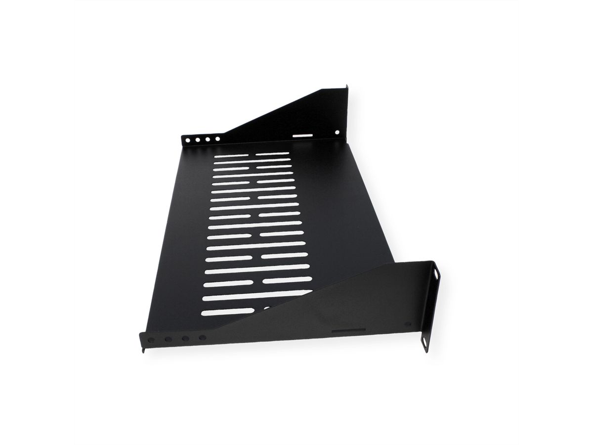 VALUE Etagère 19", 485 x 250mm, 2UH, max. 15kg, noir