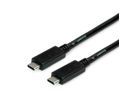 ROLINE Câble USB 3.2 Gen 2, avec PD (Power Delivery), avec Emark, C-C, M/M, noir, 2 m
