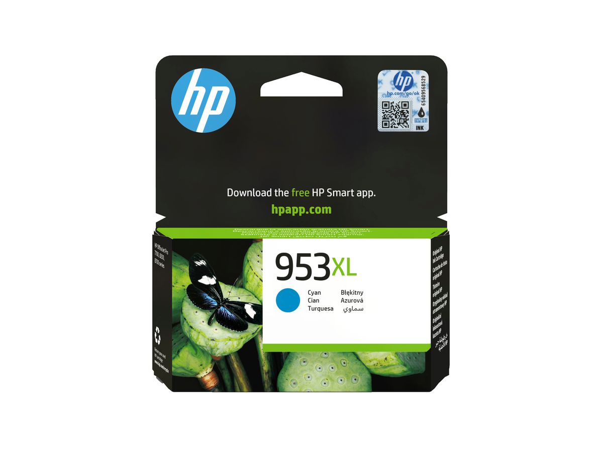 HP 953XL Cartouche d’encre cyan grande capacité authentique