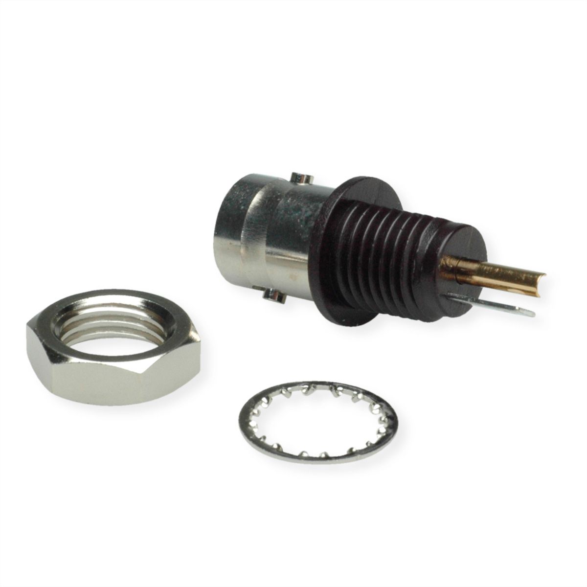 TELEGÄRTNER Prise BNC encastrée 50 Ohms, avec bride isolante noire