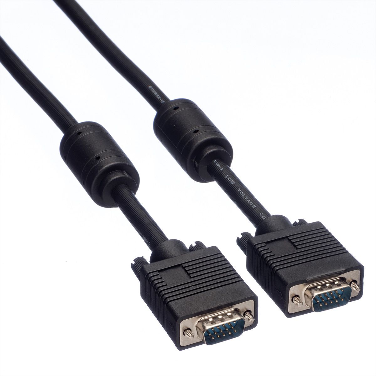 ROLINE SVGA Câble High Quality avec noyaux de ferrite + DDC, HD15 M/HD15 M, 2 m