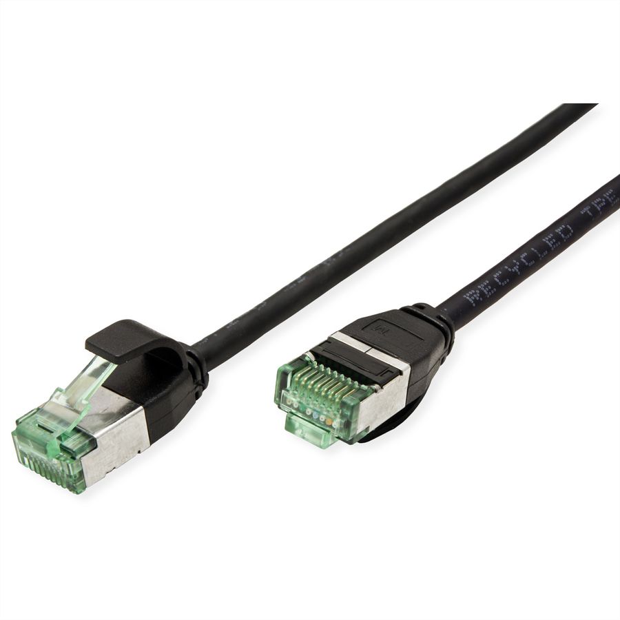 ROLINE RM Cordon DataCenter U/FTP Cat.6A (Classe EA), slim, noir, 0,5 m